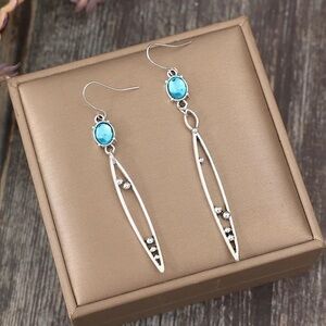 Alloy Rhinestone Asymmetric Earrings